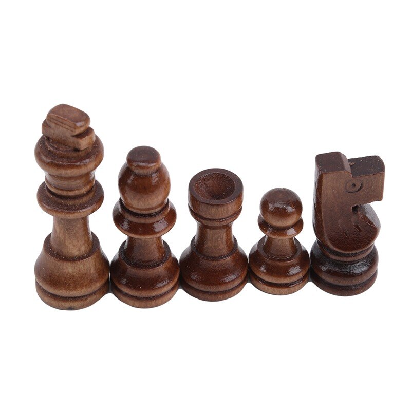 32Pcs Houten Schaakstukken Compleet Schaakstukken Internationale Woord Schaakspel Schaken Entertainment Accessoires Bureau Play Game