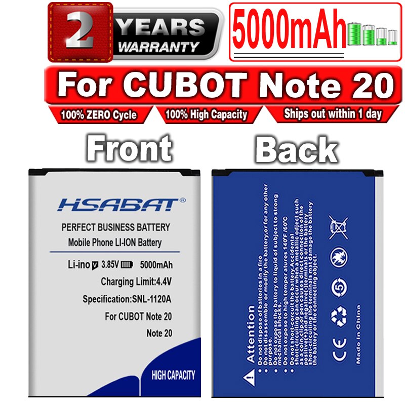 Hsabat 5000 mah akku für cubot note 20 /  und note 20 pro