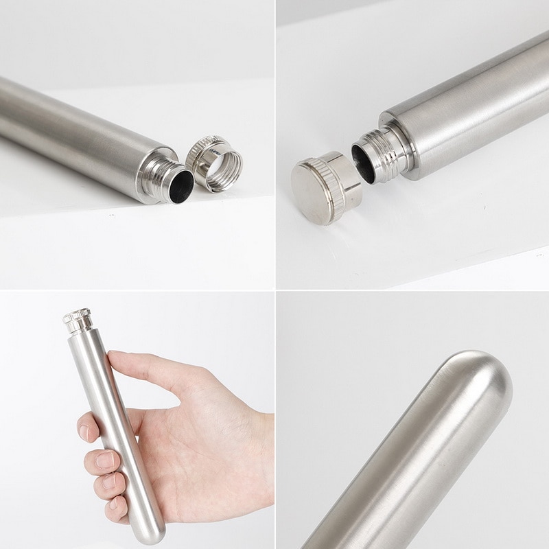 1oz/1.5oz Flasks Polished Round Bottom Tubular Wine Pot Wine Bottle Wine Whisky Bottle Portable Stainless Steel