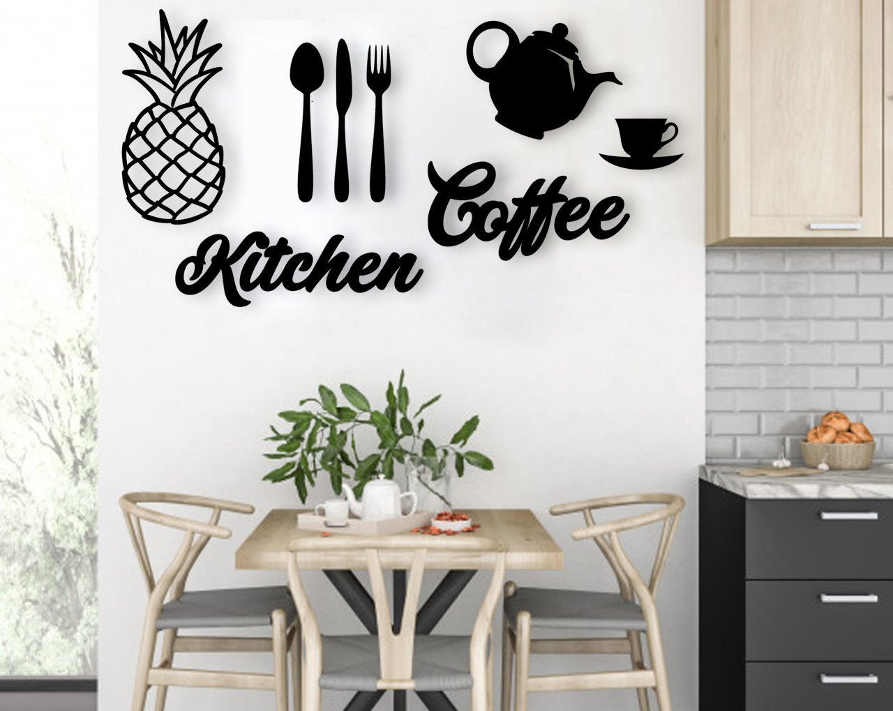 Bk Thuis Keuken Koffie Houten Muur Post Moderne Handig Betrouwbare Decoratie Eenvoudige Koele Zwarte Kleur: Default Title
