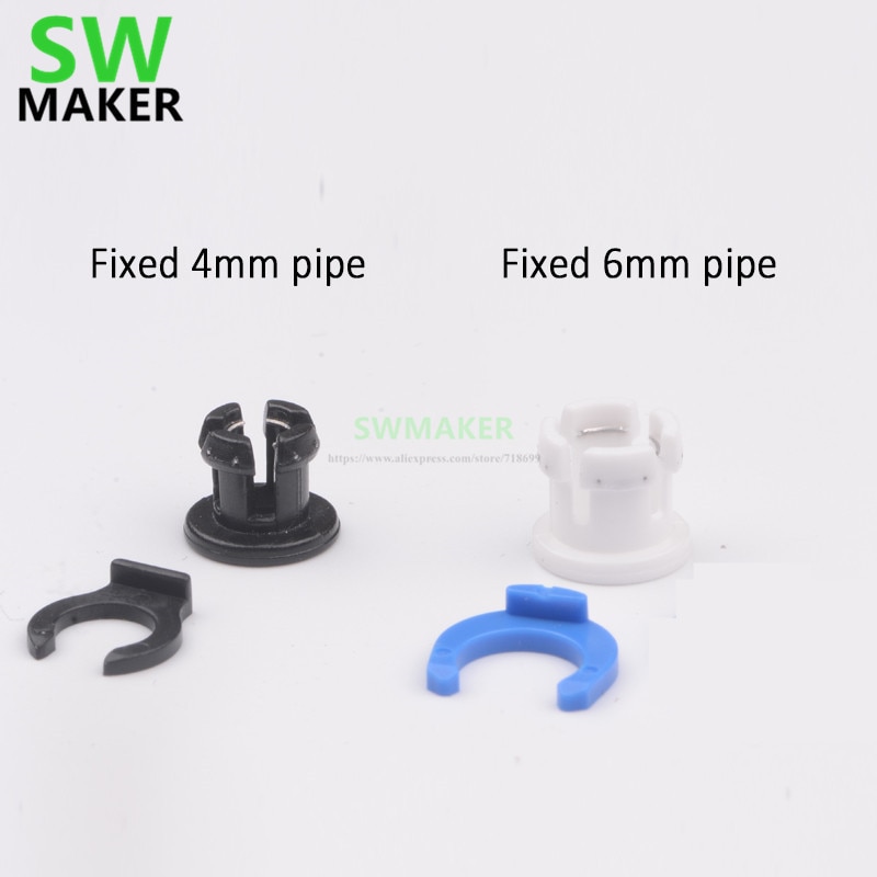 SWMAKER 1pcs Tube Coupling Collet bowden tube clamp + horse shoe Clamp Clip for 4mm 6mm tube 3D printer parts