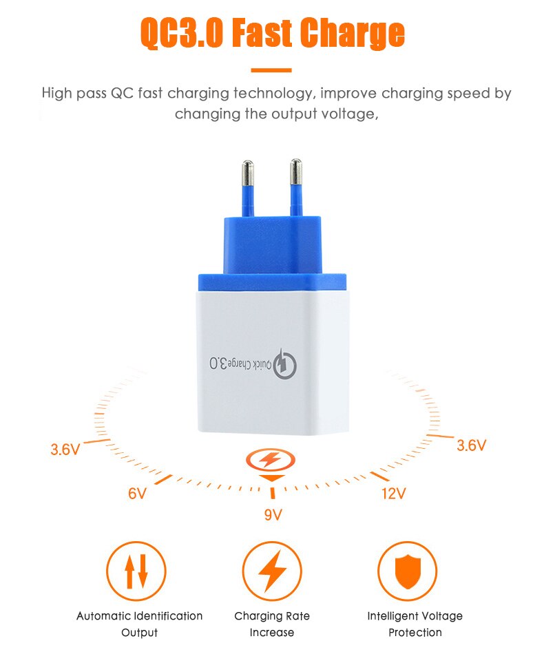 5V3A Multi-Port Travel Charger 4U Intelligente Opladen Hoofd Mobiele Telefoon Opladers 4USB Mobiele Telefoon Oplader