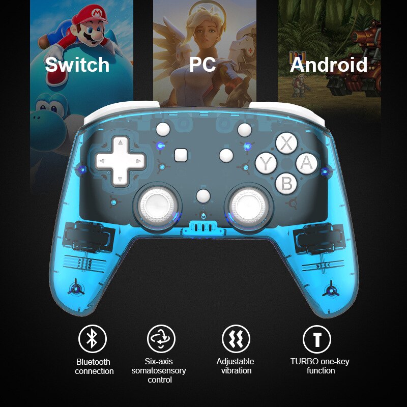 Gamepad inalámbrico Bluetooth para Nin Tendo Switch NS-interruptor Lite controlador Joystick de juego para NS interruptor consola con 6-eje manejar