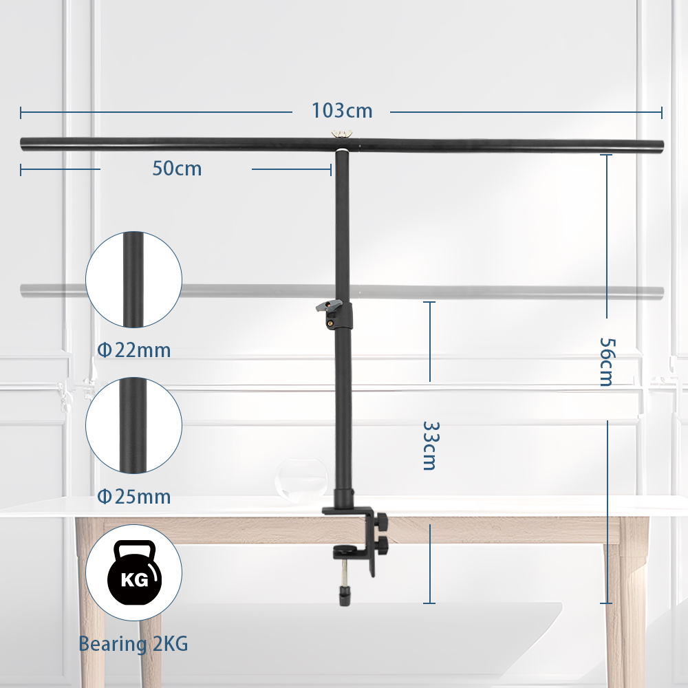 Fotografie Hintergrundständer - T-förmiges Stativ - 56x103cm - Vinyl - drinnen Studio