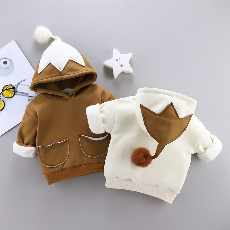 Enfants automne hiver sweats à capuche bébé garçons filles Sute Cartoon hauts pour Bebe infantile vêtements d'extérieur -nés 9-24M vêtements