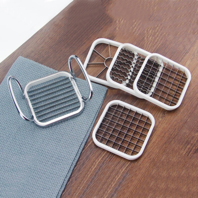 Multifunktionel 5 in 1 grøntsagsskæremaskine frugtskærer i rustfrit stål æble kartoffel pommes frites køkkentilbehør