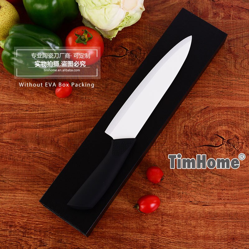 Timhome 7 inch chef knife kitchen ceramic knife for cutting boneless meat