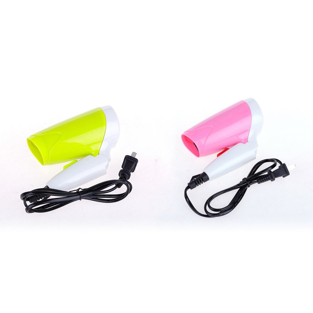 Secador de pelo portátil, secador de dormitorio plegable, Material ABS rosa/verde para el hogar eléctrico