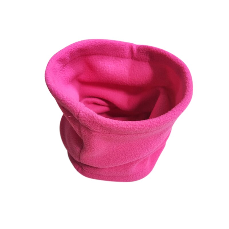Duurzame dames heren 4 in 1 multifunctionele fleece slab warme nek slab winter sjaal gezichtsmasker voor fietsen ski sport outdoor  ty66: Rozenrood