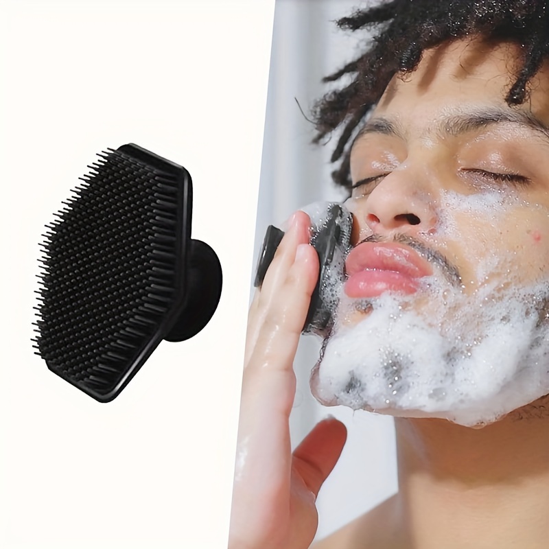 Escova de limpeza facial de silicone, purificador de rosto em miniatura para homens, limpeza profunda, massagem facial, limpador de rosto, silicone