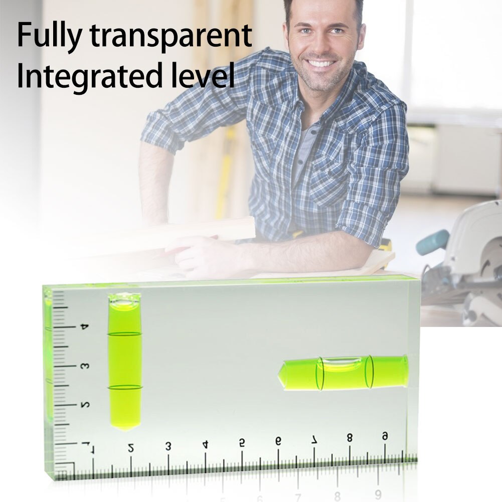 High Precision Transparent Two Direction Level Bubble Mini Spirit Level Indicating Instrument