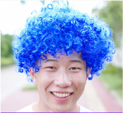 halloween hair carnival hairs crazy hairs: Blue