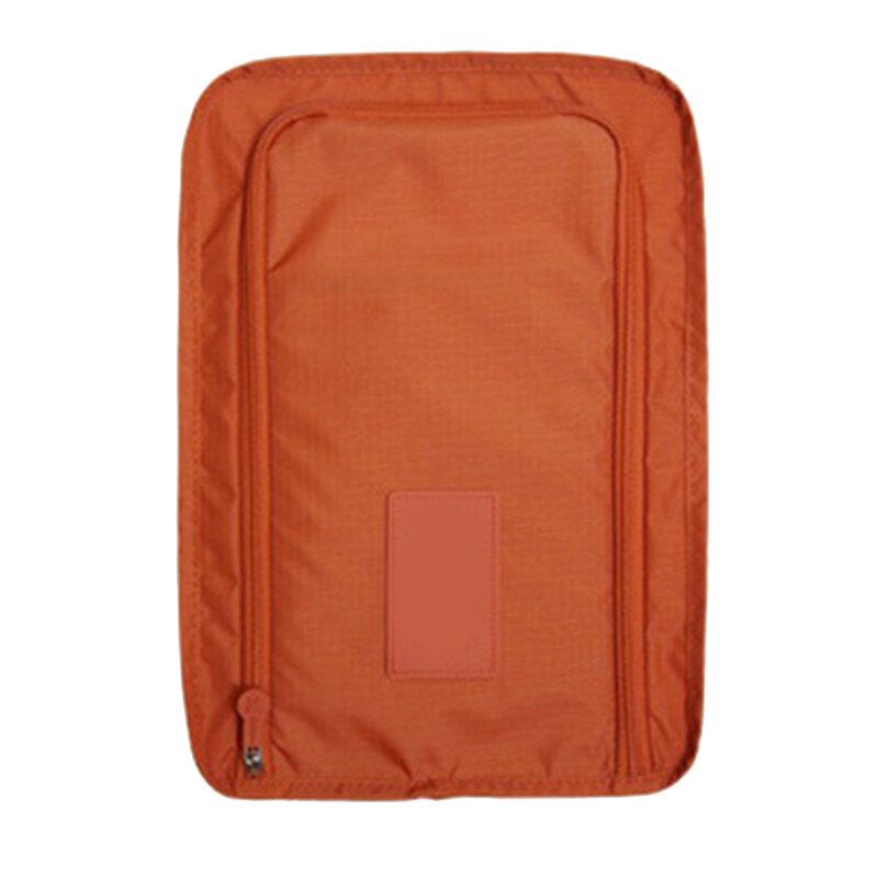 Reise Tragbare Wasserdichte Schuhe Tasche Organizer Lagerung Tasche Tasche Verpackung Würfel Griff Nylon Reißverschluss Tasche Zubehör: Orange