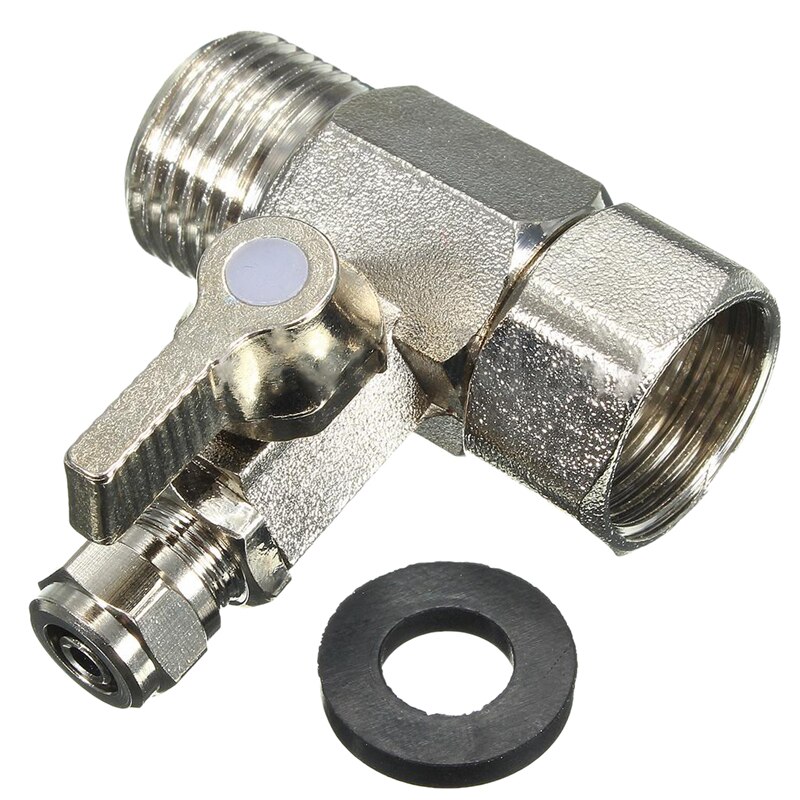 Ro-zulaufadapter 1/2 "  to 1/4 " kugelventil wasserhahnzulauf umkehrosmose silber