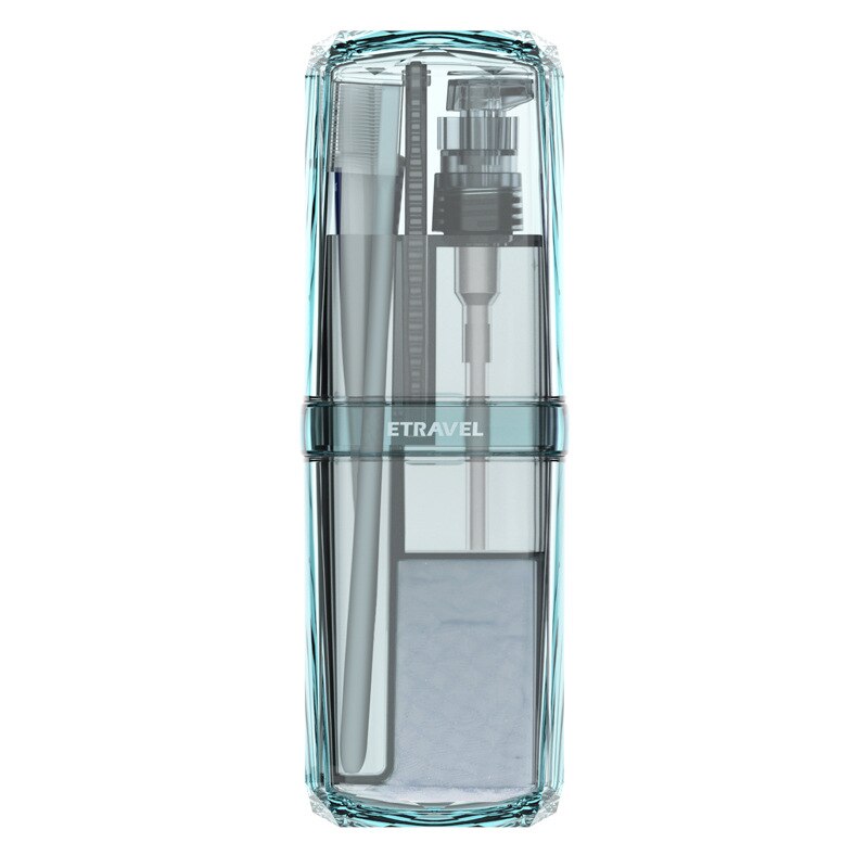 Travel Portable Sets Toothbrush Cup Tumblers Holder PP Gargle Cups Unisex Business Toothpaste Tooth Brush Towel Accessories: 8PCS Blue
