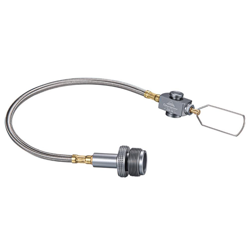 Campingmoon 3 In 1 Butaan Adapter Met Stabiele Beugel Gas Cartridge Hoofd Conversie Adapter Nozzle Fles Type Butaan Converter: 30cm Hose