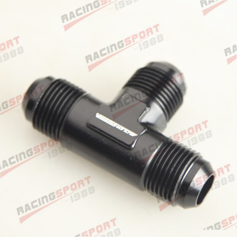 Adaptateur de raccord en t évasé mâle à mâle 10AN AN10 en aluminium noir/bleu