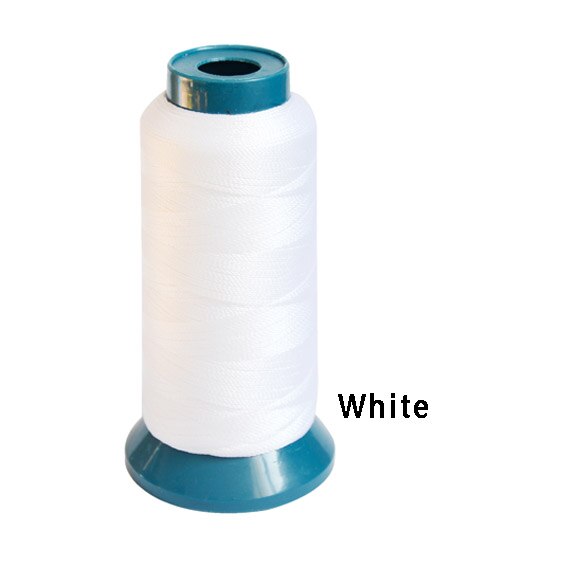 1 rouleau de fil à tisser dix couleurs, fil Polyamide haute intensité, 12 aiguilles à tisser de 9cm/aiguilles de type C/aiguille incurvée: couleur blanche