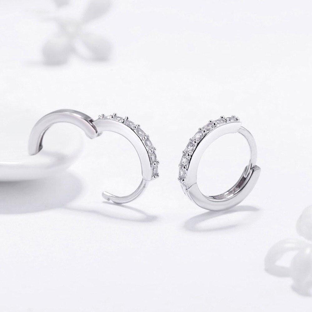 Krystal øreringe til kvinder brusk øre tragus helix piercing guldbelægning zirkon bøjle ørering smykke