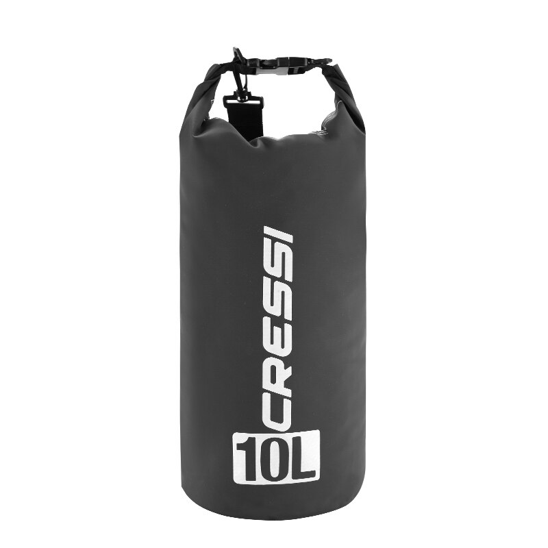 Cressi Dry Bag Duiken Zakken Grote Volume Duikuitrusting Zak Waterdichte Tas voor Snorkelen Dive 5L 10L 15L 20L carry: Black 10L