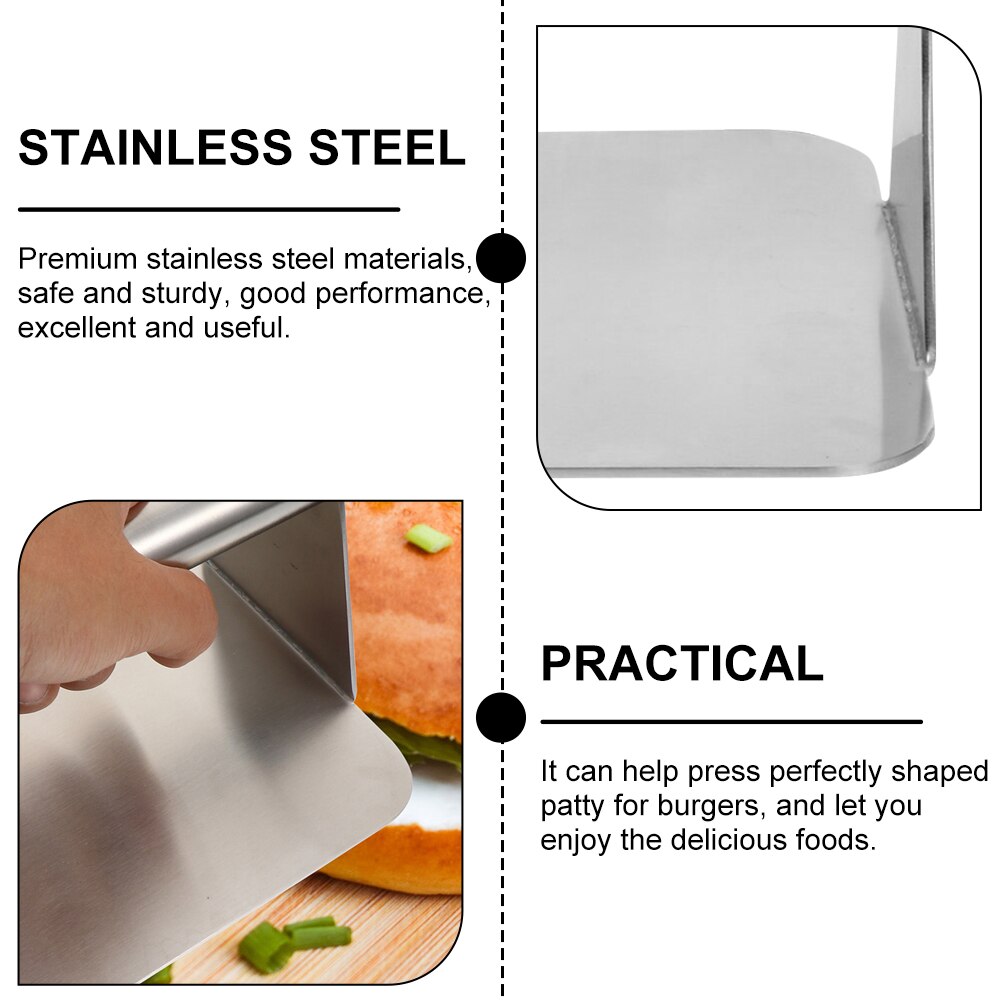 1pc Burger Patty Maker Steak Press Stainless Steel Smash Burger Presser