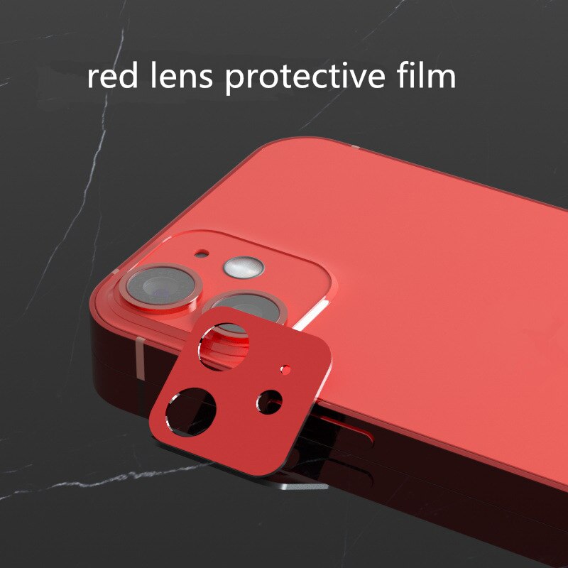 For IP 12 Mobile Phone Metal Lens Protective Film 12Pro Rear Camera Protective Film: IP12 red