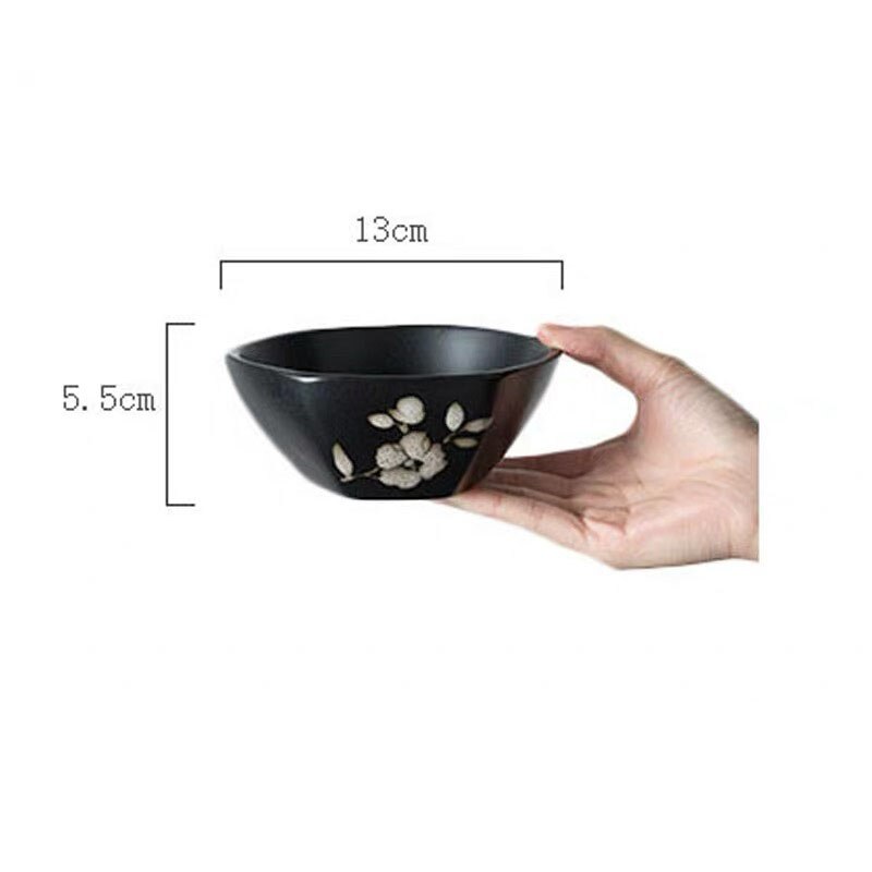 Japanese Handmade Ceramic Dinnerware Dinner Plate Lunch Plate Water Cup Fruit Wedding Decor Tableware Kitchen Utensil: 5 inch bowl