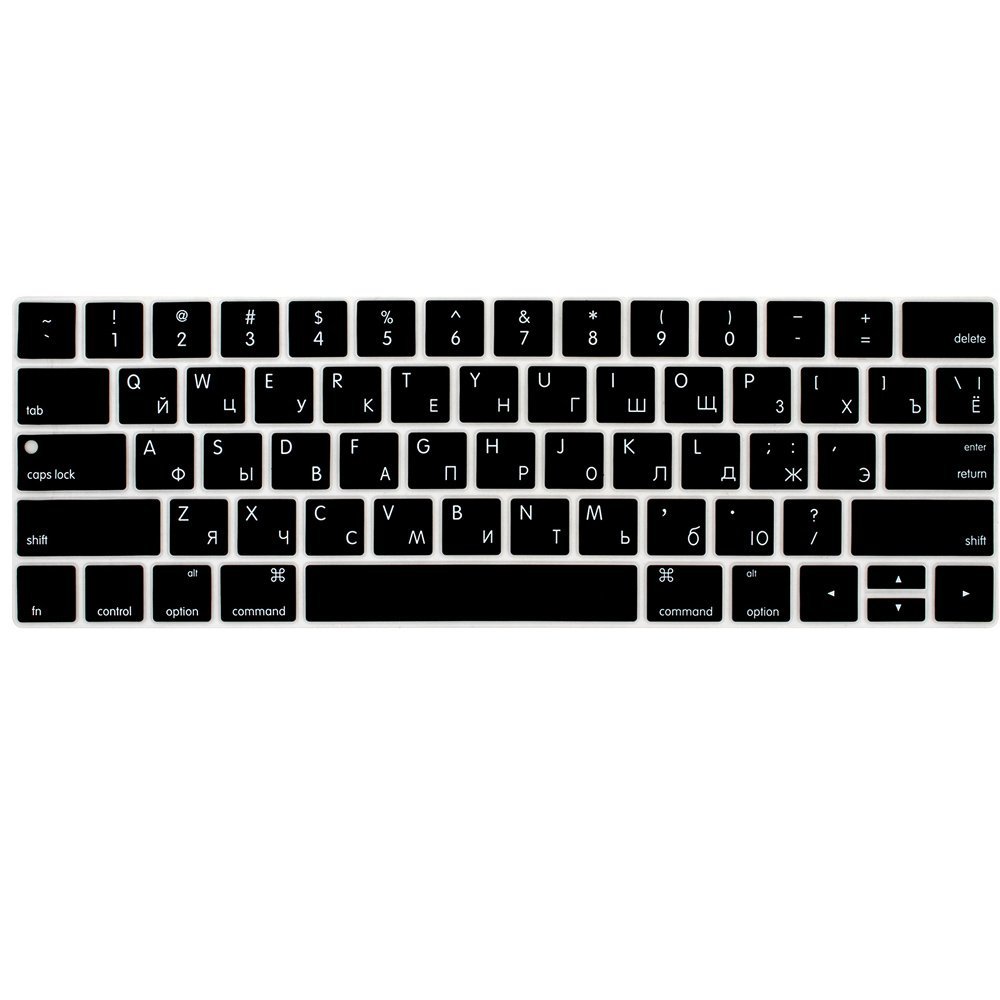 Russian for Apple MacBook Pro with Touch Bar 13" 15" A1706 A1707 A1989 A1990 A2159 Silicone Keyboard Cover Skin: US Russian