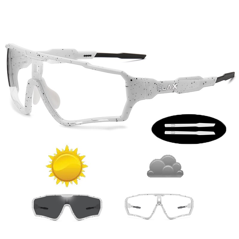 Elax photochromic pyöräily pyörälasit urheilu aurinkolasit miesten naisten mtb polkupyörälasit pyöräilylasit: Ap6