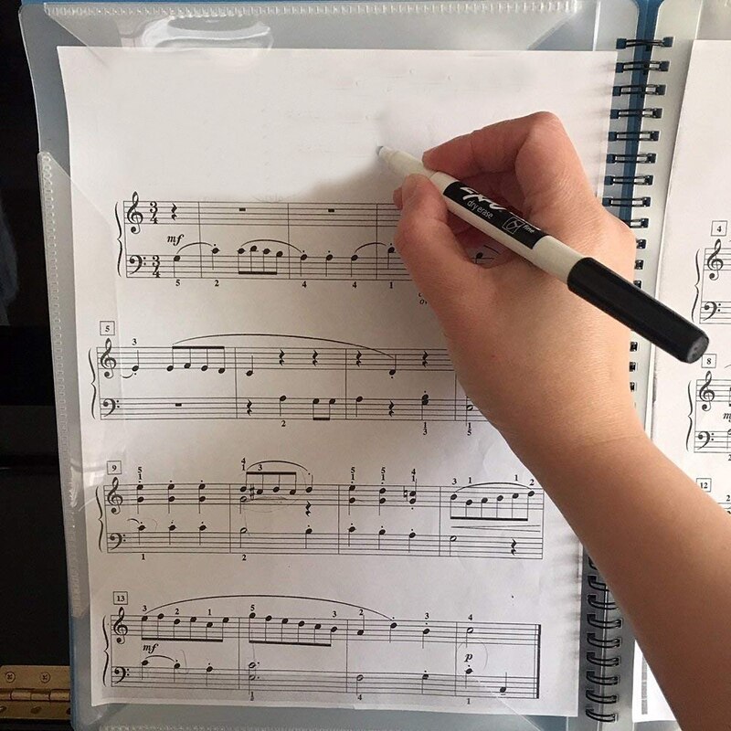 Muziek Score Map Band Map Muzikant Map Schrijven Spiraal Gemonteerd Amerikaanse Brief A4 Size 20 Mouw 40 Pagina 'S