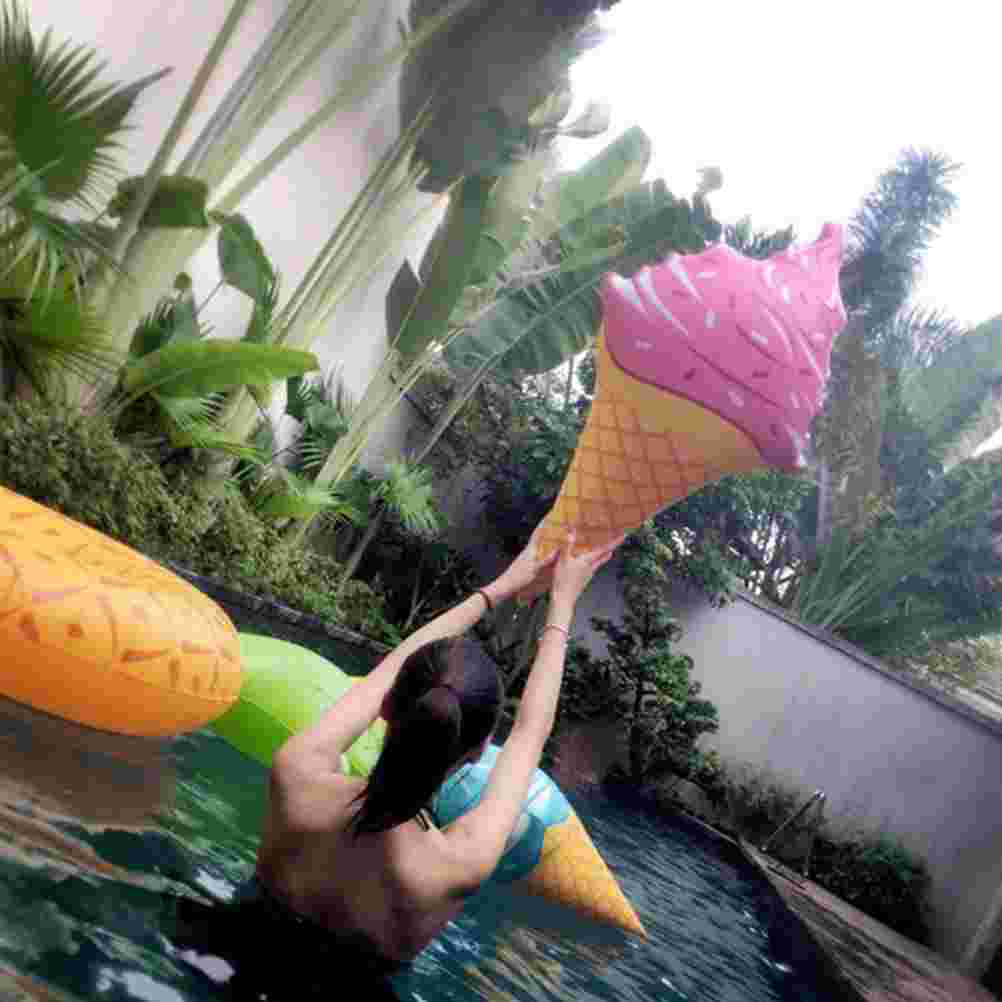 4pcs Multifunctional Ice Cream Swimming Floats Swimming Pool Supplies for Beach