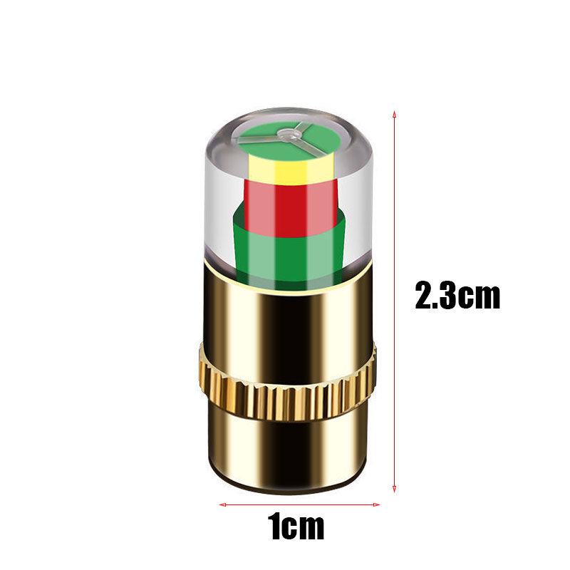 Moniteur de pression des pneus de moto et de voiture, capuchon de Valve, indicateur de capteur, alerte oculaire, outil d'inspection automatique de la pression des pneus, 4/8 pièces