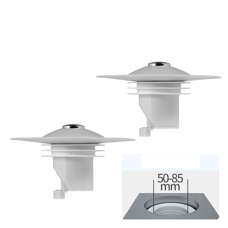Tapón de silicona para desagüe de suelo tapón para bañera, baño, cocina, lavabo, colador, lavabo, desodorizador de agua, novedad: 2 Pcs Grey