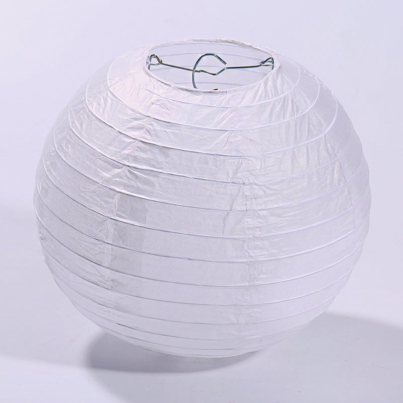 Lanternes en papier blanc rondes | Décor pour fête d'anniversaire ou mariage, décoration de festival artisanal, bricolage,