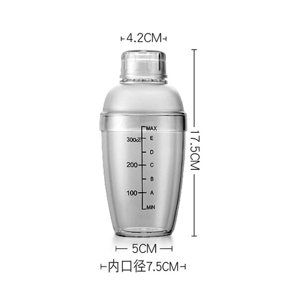 1 st 350ml/530ml/700ml/1000ml cocktailshaker redskap för hembaren plast shake cup vin drink mixer shake flaska  mx9231012: 350ml