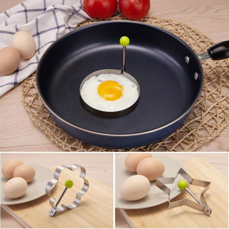 Utensilios de cocina para freír huevos, molde de acero inoxidable para freír huevos, herramientas para freír tortitas, molde para hornear, accesorios de cocina