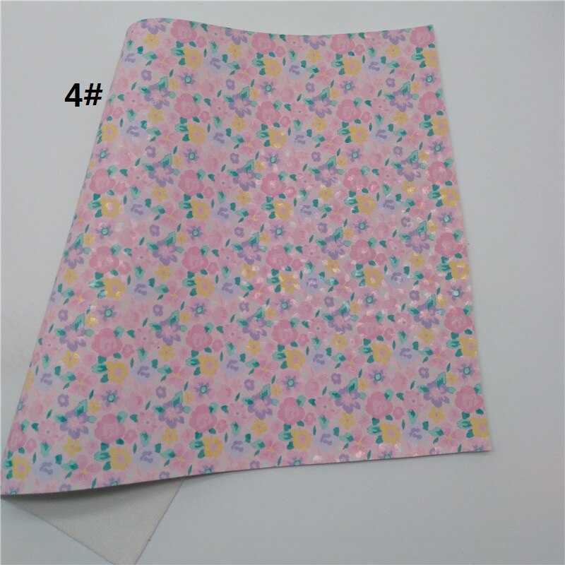 1PC 21X29CM Bloemen Faux Leer Stof, Synthetisch Leer Stof Lakens, PU Leer Voor Maken Bows LEOsyntheticoDIY T248: 4