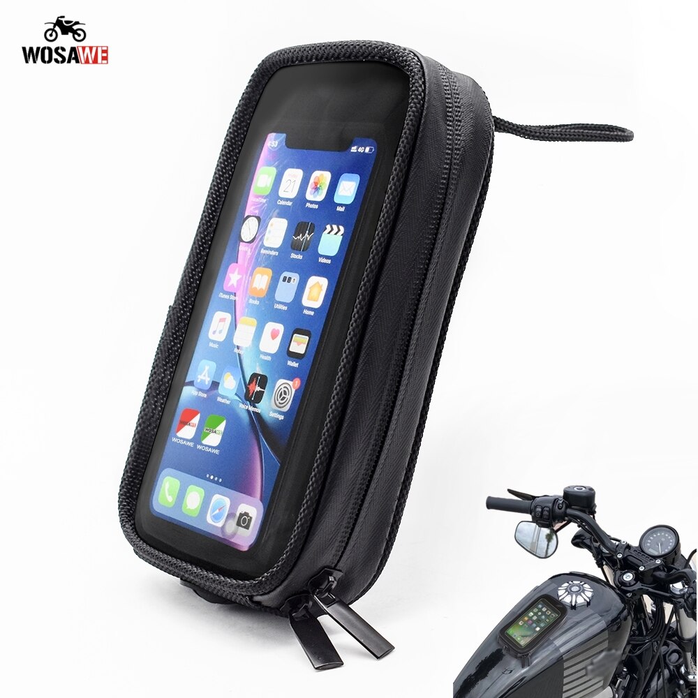 Wosawe motorcykel olie brændstoftank taske motocross magnetisk sadeltaske til iphone x xsmax samsung galaxy note 8/9 gps vandtæt taske