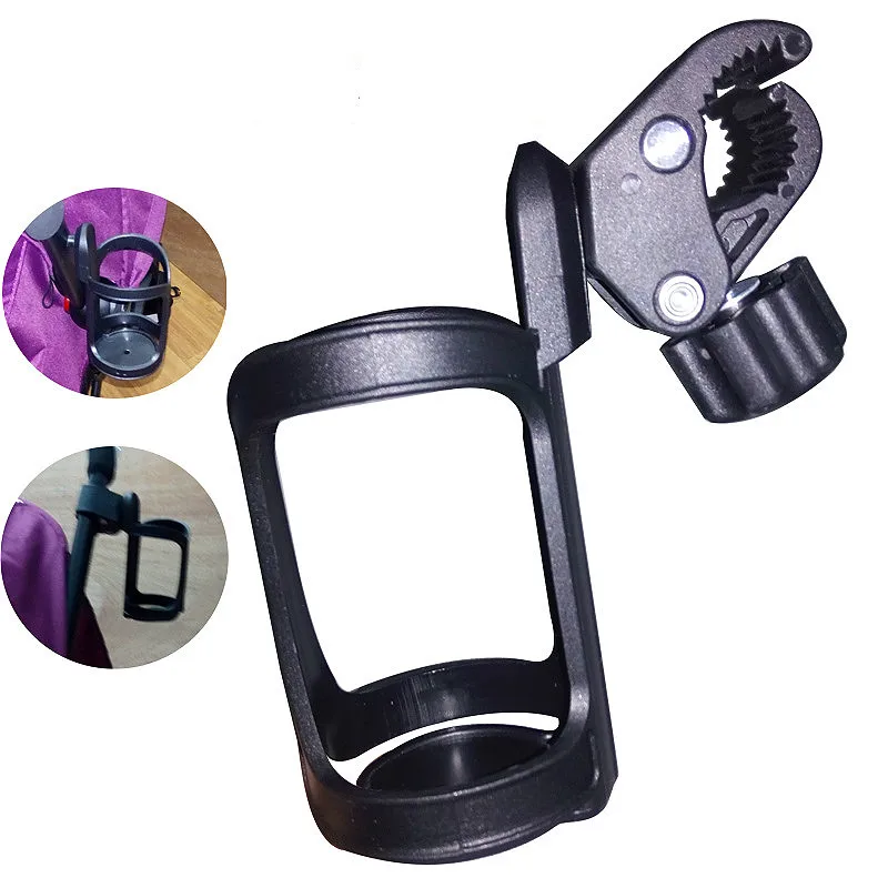 Baby Stroller Cup Holder Rack Bottle Universal 360 Rotatable Cup Holder for Pram Stroller Carrying Case Milk Bottle Cart