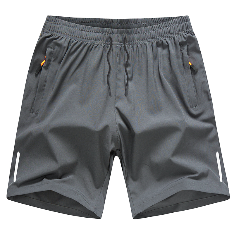 Yjkvur herre sportsshorts med lommer til sommertræning og løbejogger i størrelse m -8xl: 5xl / Grå