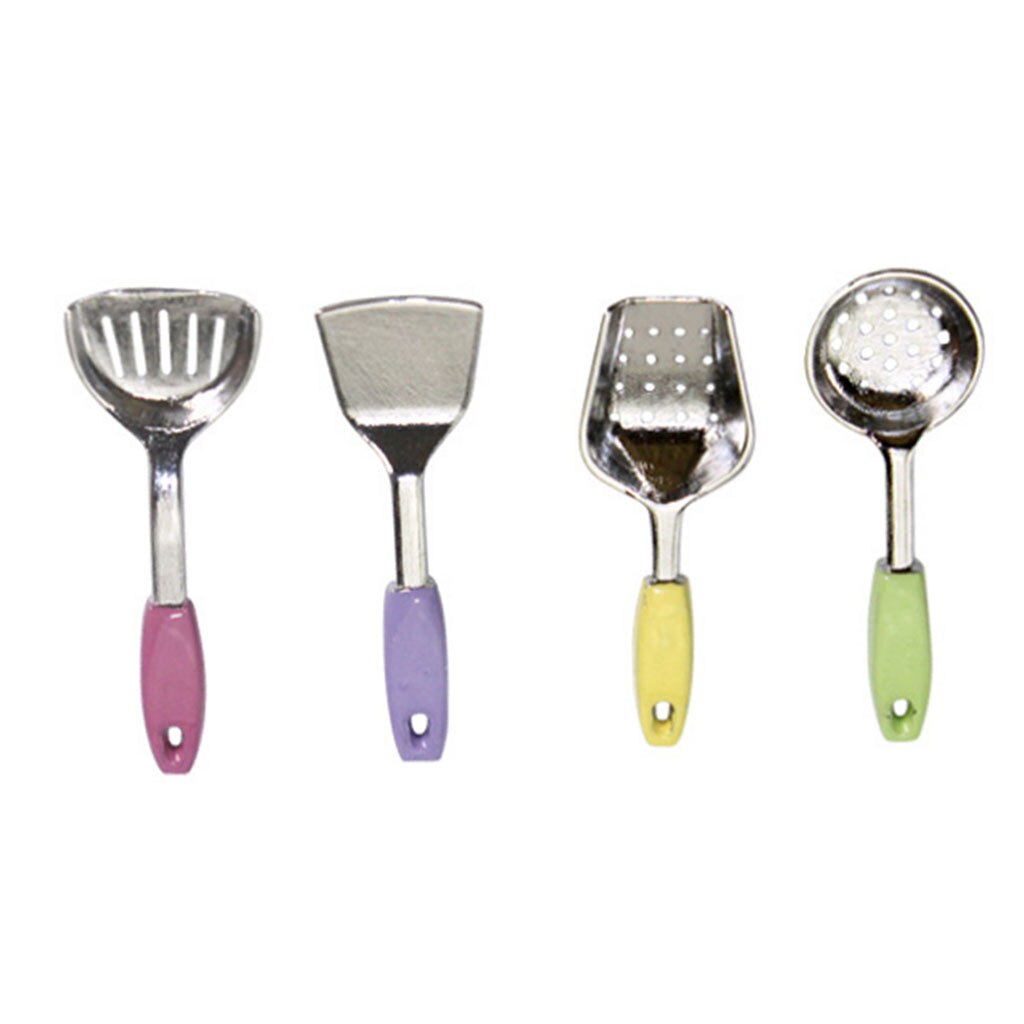 4 stuks 1/12 poppenhuis keukenaccessoires spatel meubels kinderen fantasiespel speelgoed