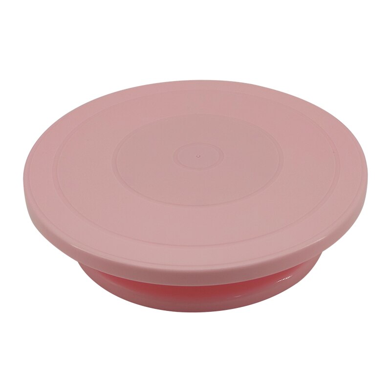 Cake Turntable Stand 10 Inch Roterende Anti-Slip Ronde Cake Stand Cake Decorating Tool Cake Draaitafel Voor Keuken bakken Tool: Pink