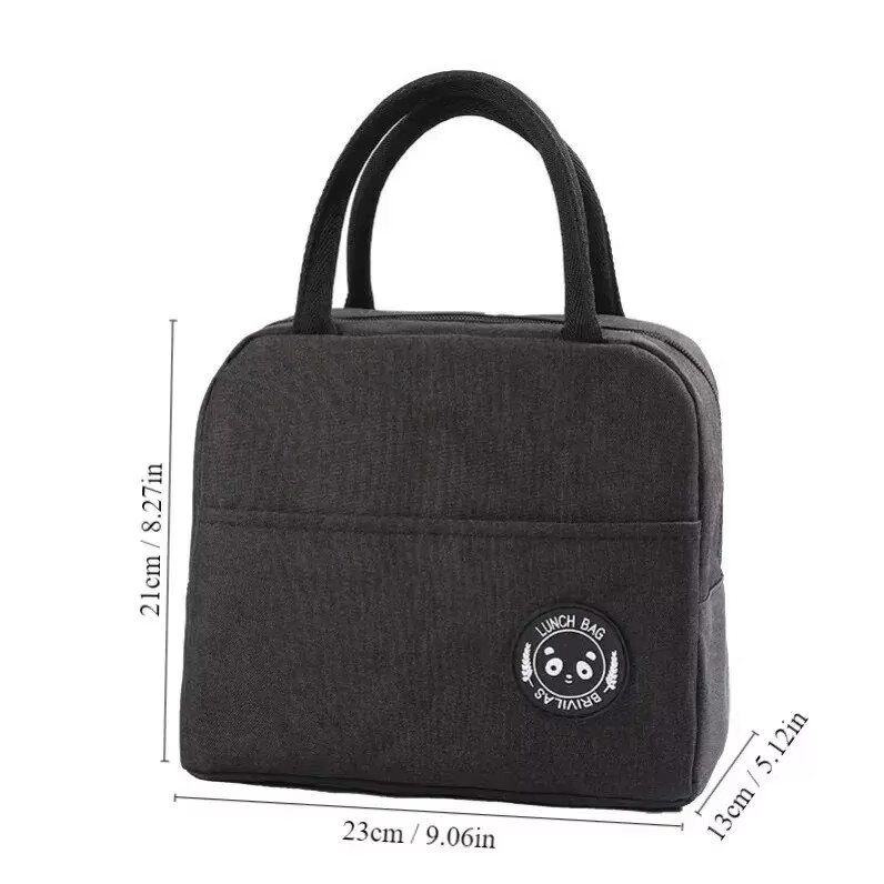 Insulated Lunch Bag Insulation Bento Pack Aluminum Foil Rice Bag Meal Pack Ice Pack Student Bento Lunch Handbag Insulation: Beige