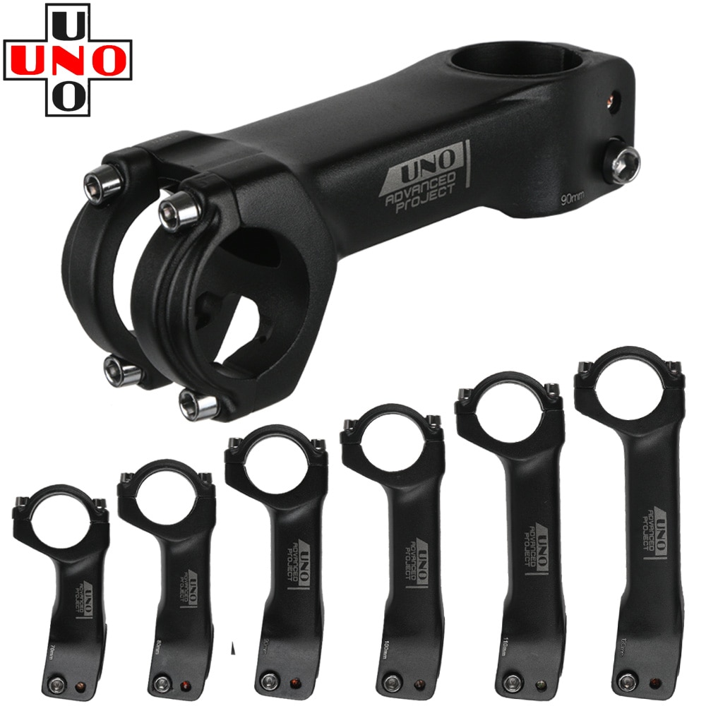 UNO Brand Ultralight Bike Stem -7 Degree MTB Road Bicycle Stem 31.8mm 70-120mm Cycling Pars Bicycle Handlebar Extender Bike Stem
