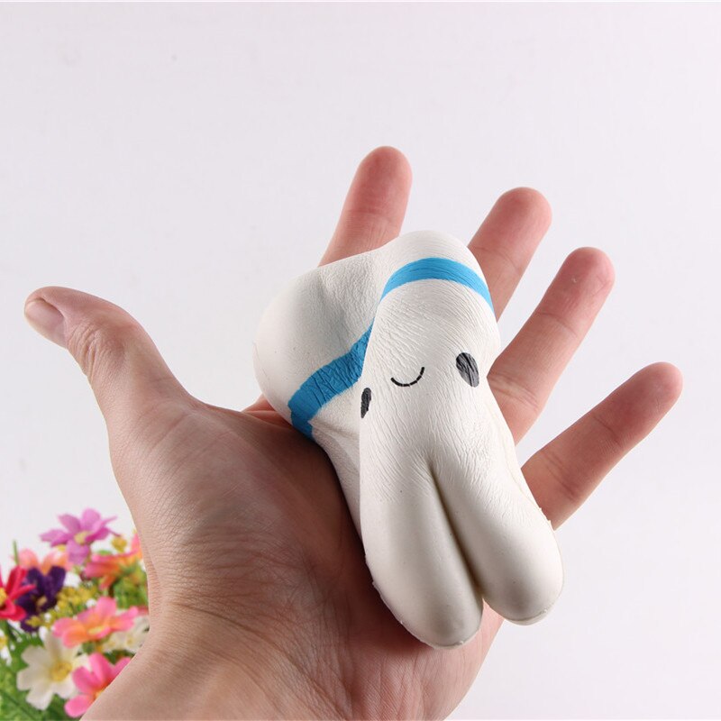 Cute Cartoon Tooth Pendant Squish Squishies Slow Rising Toothpaste Soft Squeeze Cute Stretchy Toys For Children