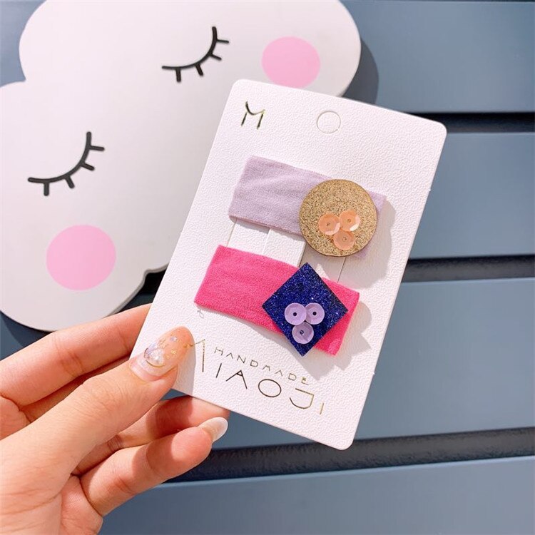 Cute 2pcs Kids Girls Flower Hair Clip Girls Kids Hairpin Accessories For Children Hair Barrette Hairclip Headdress Headwear