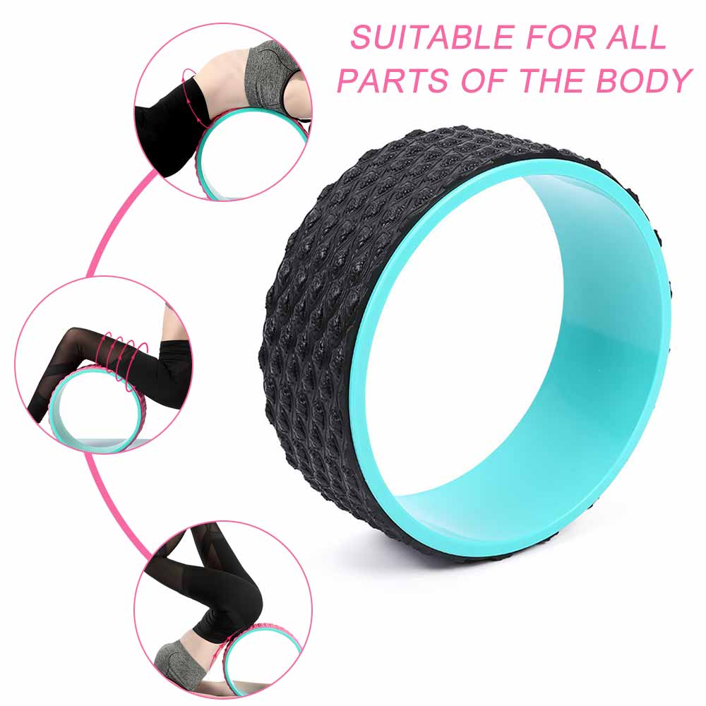 Yoga Wheel - 8mm Thick - 3D Massage Points - Back Training - TPE Material