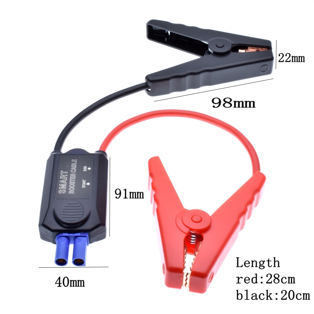 Smart Fully Protected 14 inch Intelligent EC5 Connector Emergency Alligator Clamp for 12V jumper cable Battery Pack