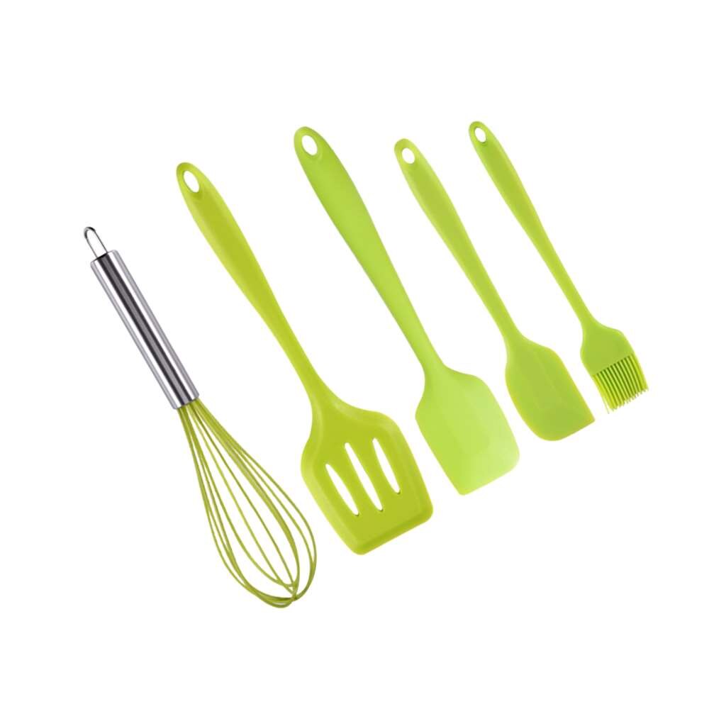 Silicone Kitchenware Set Silicone Spatula 5-piece Baking Tool Set The Silicone Utensil Set Is A Kitchen Helper