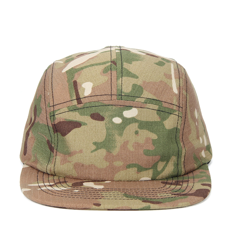 Camouflage-sonnenkappen für herren , 5- panel-cap aus cordura, nyco baseballkappen, unstrukturierte ripstop-caps, ideal zum campen, laufen, wandern und für den campingurlaub, snapback-mütze